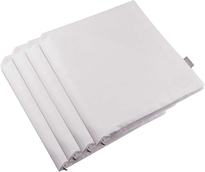 Thmyo 4-Pack 100% Cotton Comfortable Solid Decorative Throw Pillow Case Square by Thmyo