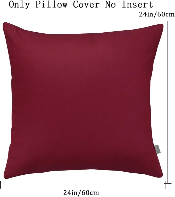 4-Pack 100% Cotton Comfortable Solid Decorative Throw Pillow Case, Thmyo Square - Image 5