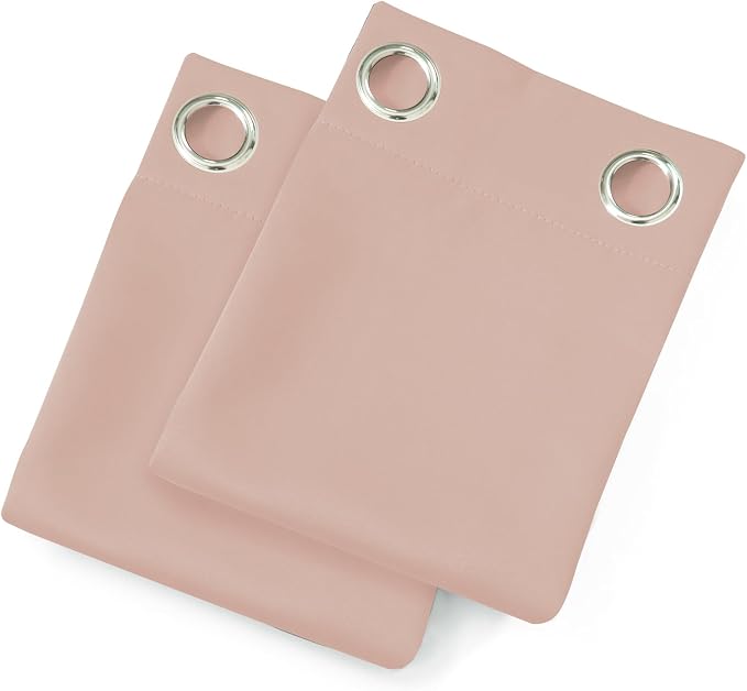 LEMOMO Blush Blackout Curtains 52 x 63 Inch Length/Set of 2 Curtain - Image 9