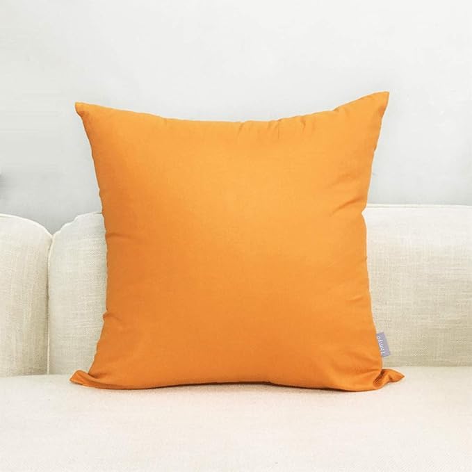 4-Pack 100% Cotton Comfortable Solid Decorative Throw Pillow Case Square - Image 4