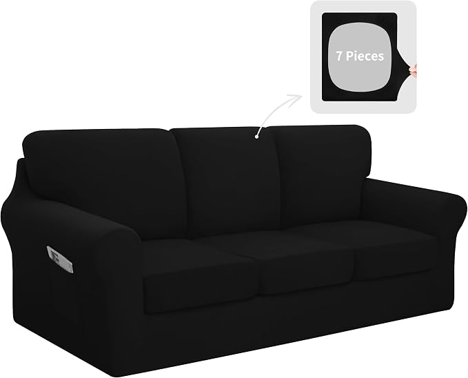 Easy-Going 7 Pieces Stretch Couch Cover Washable Sofa Cover Set by Easy-Going