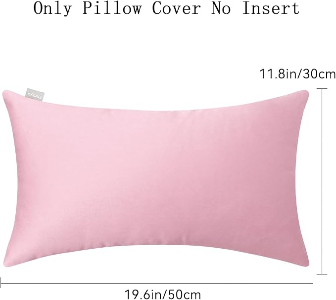 Thmyo 4-Pack 100% Cotton Lumbar Comfortable Solid Decorative Throw Pillow - Image 6