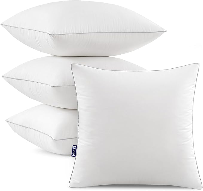 MIULEE 18x18 Pillow Inserts -Decorative Throw Pillow by MIULEE