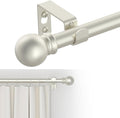 GXOACKJ Curtain Rods for windows 32-62 inch, 5/8 inch Decorative Nickel by GXOACKJ