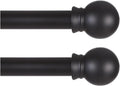 Thestoa 2 Pack Black Curtain Rods by Thestoa