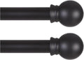 Thestoa Black Curtain Rods 2 pack by Thestoa