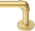 Zeerobee Curtain Rods for Windows 72 to 144, 1 Inch Industrial Wrap Around Gold by zeerobee