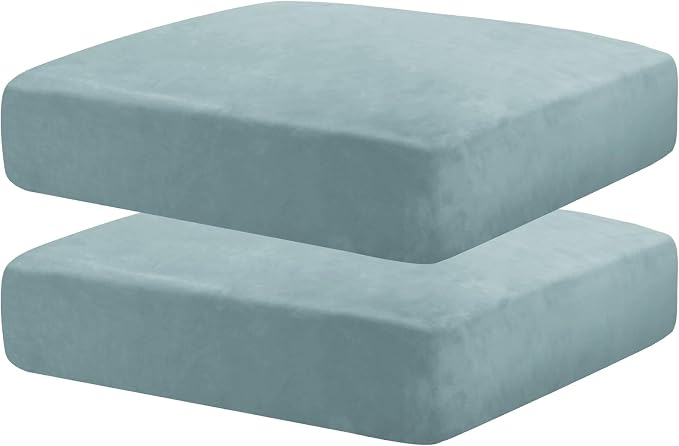 MAXIJIN Velvet Stretch Cushion Covers Couch Cushion Slipcovers Loveseat Sofa by MAXIJIN