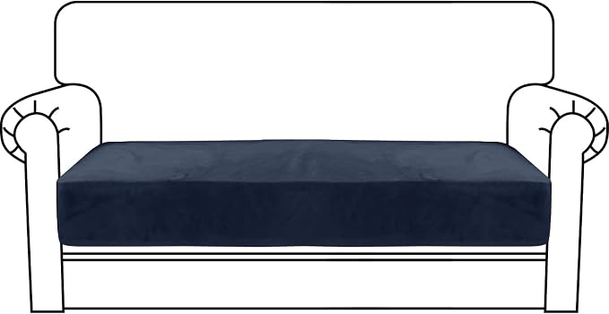 MAXIJIN Velvet Stretch Couch Cushion Covers Soft Loveseat Cushion Cover by MAXIJIN