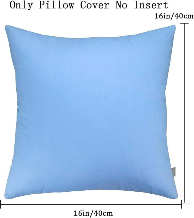 4-Pack 100% Cotton Comfortable Solid Decorative Throw Pillow Case, Thmyo Square - Image 5