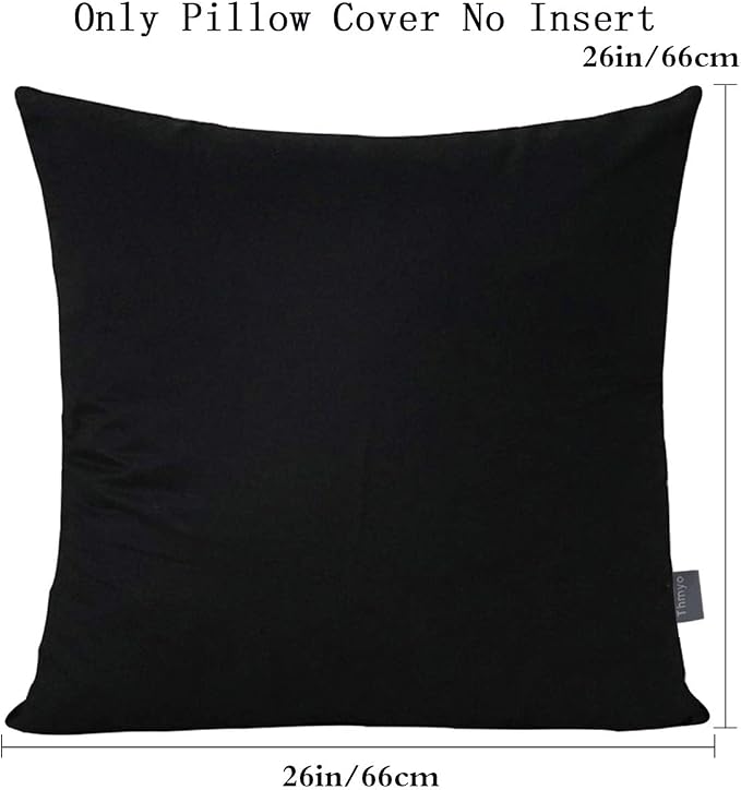 Thmyo 4-Pack 100% Cotton Comfortable Solid Decorative Throw Pillow Case Square - Image 2