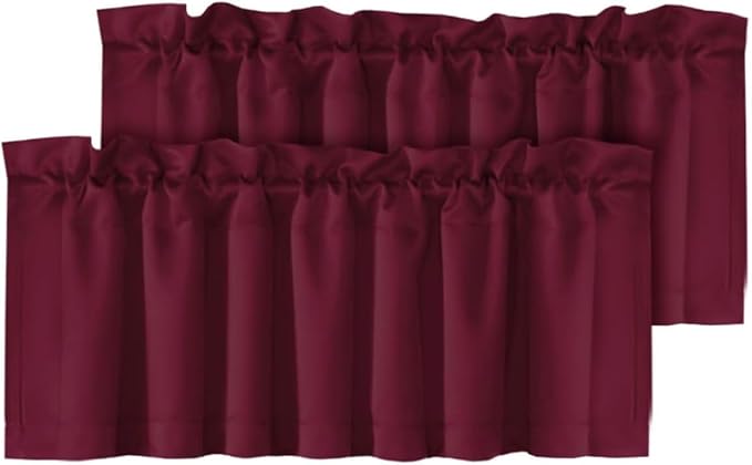 H.VERSAILTEX Blackout Valances for Windows, Kitchen Window Valance Curtains for by HVERSAILTEX