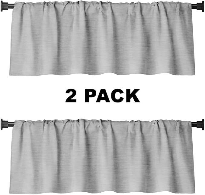 Jola's House 2 Pack Burlap Window Curtain Valances Farmhouse Style Window - Image 2