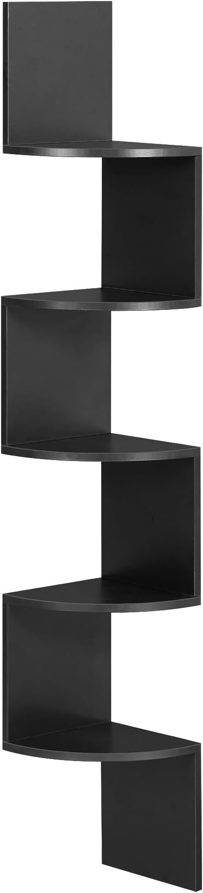 VASAGLE Corner Shelf Wall Mount, 5-Tier Floating Corner Bookshelf, Plant Shelf by VASAGLEbySONGMICSHOME