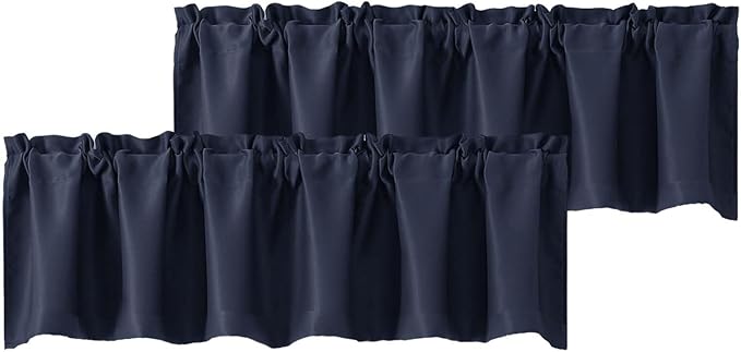 Chyhomenyc Navy Blue Blackout Valances by Chyhomenyc