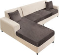 NAISI Sectional Couch Cover 4 Pieces Velvet Separate Couch Cushion Covers L by NAISI