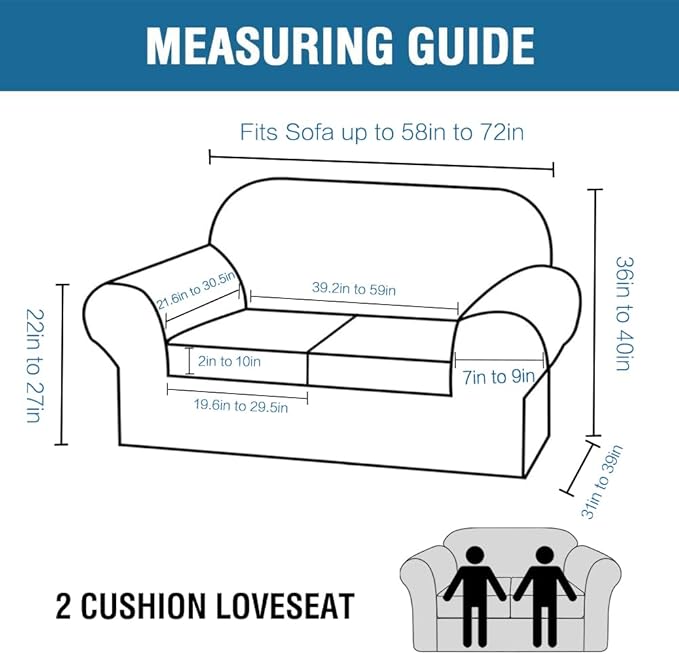 H.VERSAILTEX Real Velvet Plush 3 Piece Stretch Sofa Covers Couch Covers - Image 2