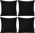 Thmyo 4-Pack 100% Cotton Comfortable Solid Decorative Throw Pillow Case Square by Thmyo