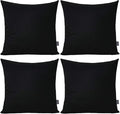 Thmyo 4-Pack 100% Cotton Comfortable Solid Decorative Throw Pillow Case Square by Thmyo