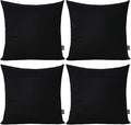 Thmyo 4-Pack 100% Cotton Comfortable Solid Decorative Throw Pillow Case Square by Thmyo