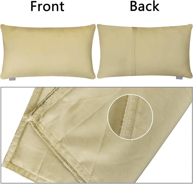 4-Pack 100% Cotton Lumbar Comfortable Solid Decorative Throw Pillow Case - Image 6
