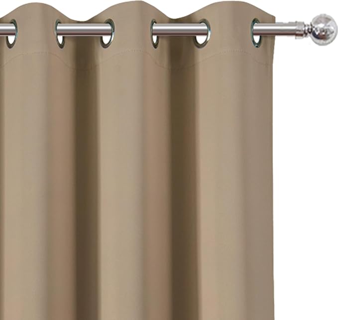 LEMOMO Natural Thermal Blackout Curtains/38 x 63 Inch/Set of 2 Panels Room - Image 5