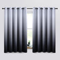 SimpleHome Gradient Color Ombre Room Darkening Curtains Blackout Black Thermal by SimpleHome