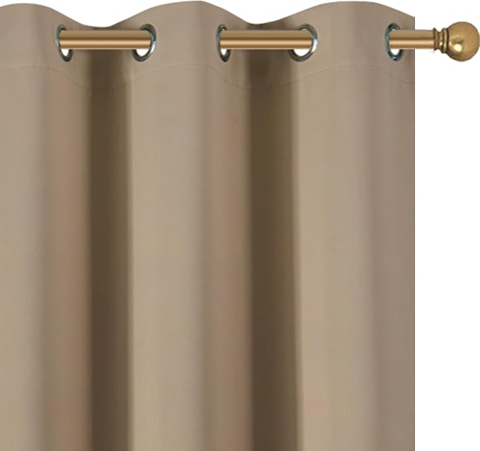 Diraysid Natural Grommet Blackout Curtains - Image 7