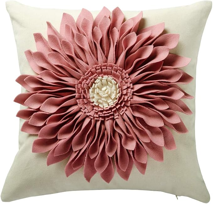 OiseauVoler 3D Sunflower Handmade Throw Pillow Covers Decorative Cushion Cases by OiseauVoler
