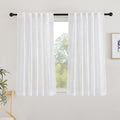 NICETOWN White Sheer Bathroom Curtains Window Treatments, Rod Pocket & Back Tab by NICETOWN