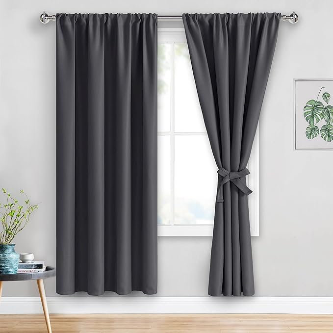 JIUZHEN Blackout Curtains for Bedroom– Thermal Insulated, Noise Reducing Room by JIUZHEN
