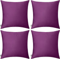 4-Pack 100% Cotton Comfortable Solid Decorative Throw Pillow Case, Thmyo Square by Thmyo