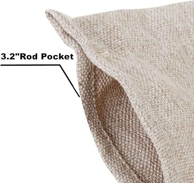 Jola's House 2 Pack Burlap Window Curtain Valances Farmhouse Style Window - Image 4