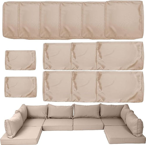 14 Piece Outdoor Patio Cushion Cover Replacement, Waterproof Patio Cushion by SpaceHop