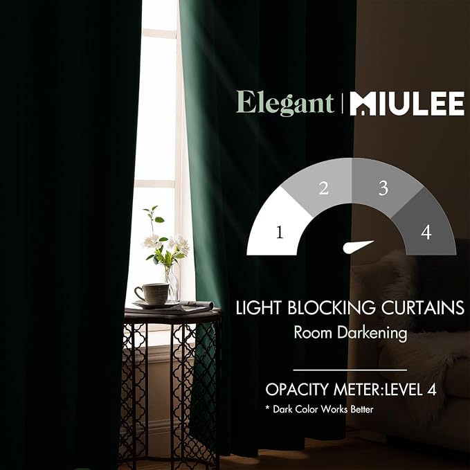 MIULEE Christmas Blackout Curtains, Room Darkening Thermal Insulated Drapes - Image 2
