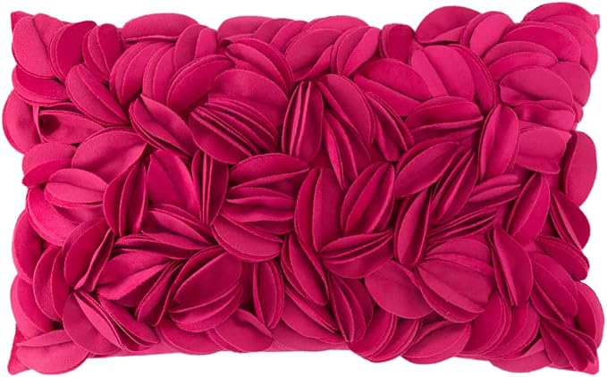 KINGROSE 3D Flower Cushion Cover Home Decorative Throw Pillow Cover Rectangular by KINGROSE
