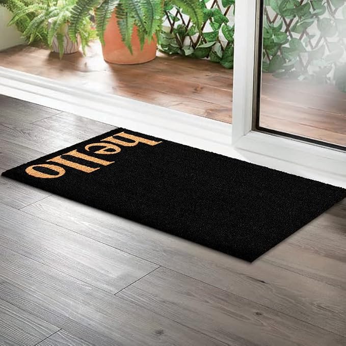 LuxUrux Hello Mats Outdoor Coco Coir Doormat, - Image 3