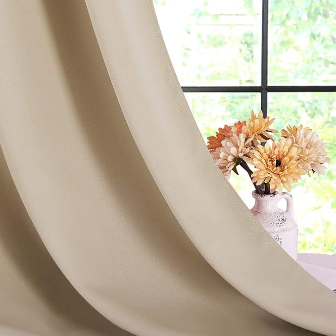 NICETOWN Room Darkening Draperies Window Curtain Panels, Thermal Insulated - Image 6