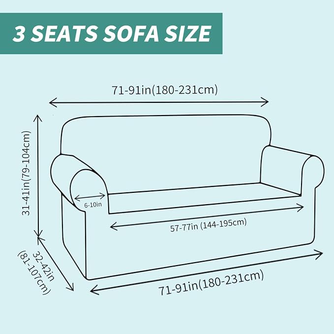 YEMYHOM Couch Cover Latest Jacquard Design High Stretch Sofa Covers - Image 5