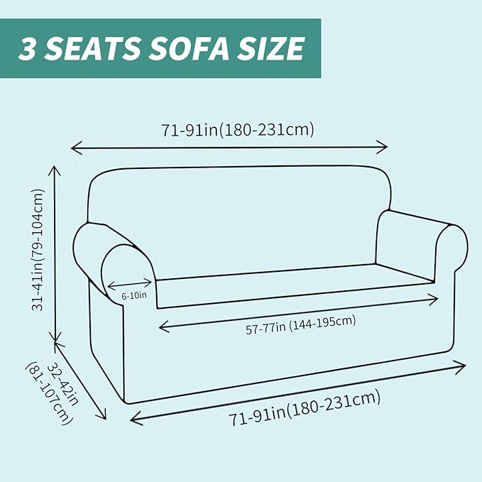 YEMYHOM Couch Cover Latest Jacquard Design High Stretch Sofa Covers - Image 6