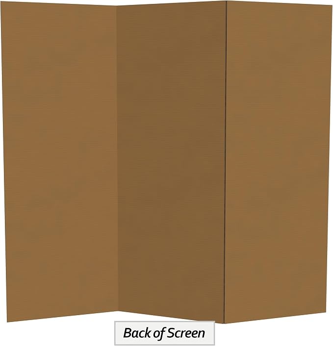 4 ft. Short White Temporary Cardboard Folding Screen - Image 6