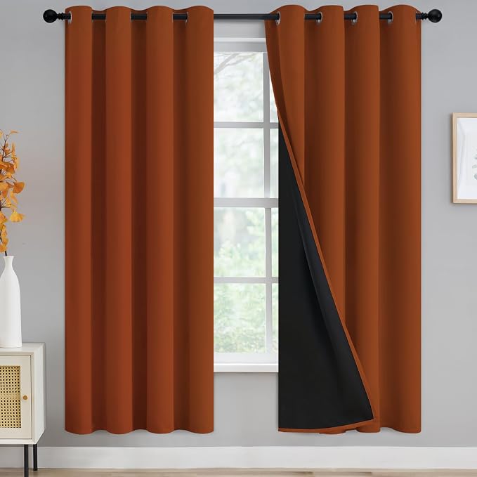 Yakamok 100% Blackout Curtains for Bedroom 72 Inch Length, Total Light Blocking by Yakamok