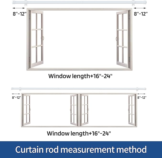 Curtain Rods 2 Pack 5/8 inch White Curtain Rods - Image 5