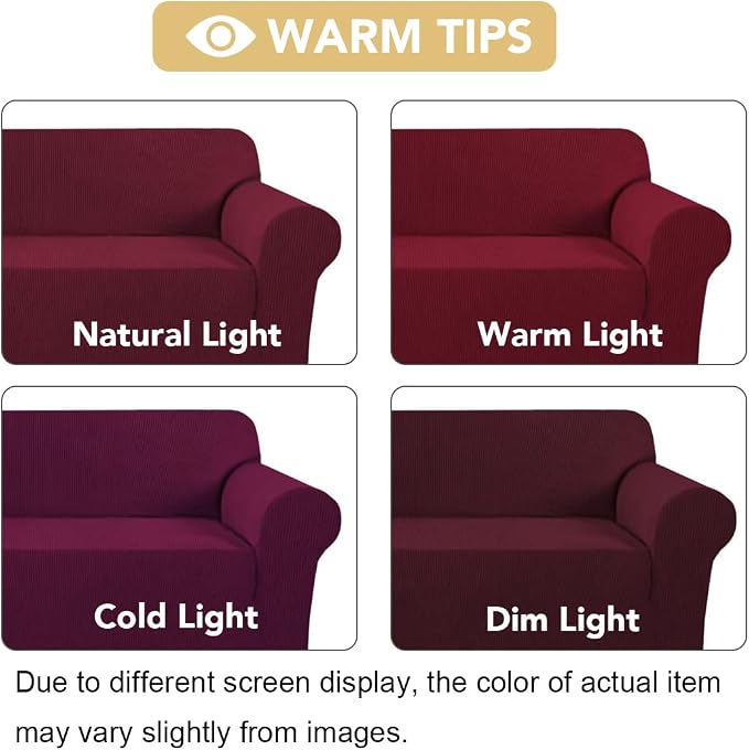 H.VERSAILTEX Stretch Oversized Sofa Cover 1 Piece Sofa Slipcovers - Image 3