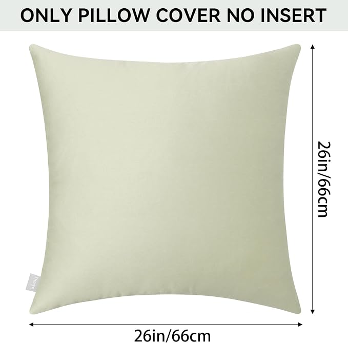 4-Pack 100% Cotton Comfortable Solid Decorative Throw Pillow Case, Thmyo Square - Image 6