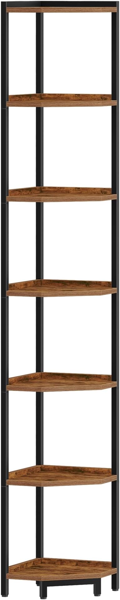 Hzuaneri Corner Shelf Stand, Corner Bookshelf, Storage Standing Shelf Unit - Image 9
