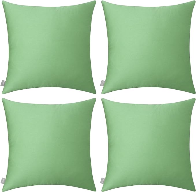 Thmyo 4-Pack 100% Cotton Comfortable Solid Decorative Throw Pillow Case by Thmyo