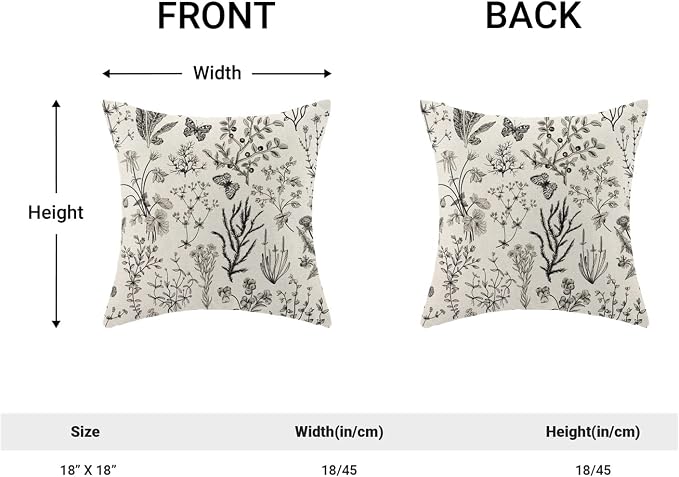 AEIOAE Spring Pillow Covers 18x18 Inch Set of 2, Seasonal Floral Outdoor - Image 4
