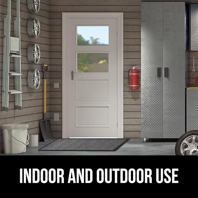 GORILLA GRIP 100% Waterproof All-Season WeatherMAX Doormat, US Designed Natural - Image 9