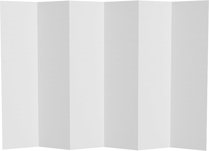 6 ft. Tall White Temporary Cardboard Folding Screen by RedLantern